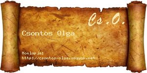 Csontos Olga névjegykártya